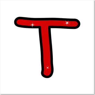 Letter T. Name with letter T. Personalized gift. Abbreviation. Abbreviation. Lettering Posters and Art